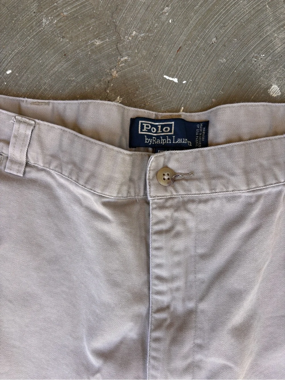 Vintage 90s RL Ralph Lauren POLO Chino Shorts Twill Men’s Size 40 Made In Mexico